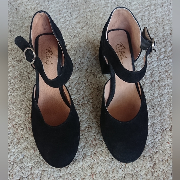 rebels Shoes - Rebels Black Suede Mary Jane Shoes size 7.5